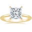 18K Yellow Gold Audrey Perfect Fit 1.4mm Solitaire Ring, smalltop view