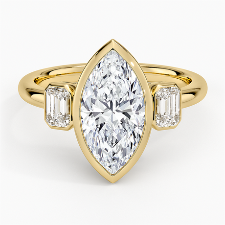 Rhiannon Bezel Three Stone Diamond Ring