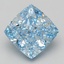 4.10 Ct. Fancy Vivid Blue Cushion Lab Grown Diamond