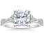 18K White Gold Luxe Celtic Love Knot Diamond Ring, smalltop view