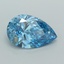2.93 Ct. Fancy Vivid  Blue Pear Lab Grown Diamond