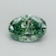 1.12 Ct. Fancy Vivid Green Oval Lab Grown Diamond