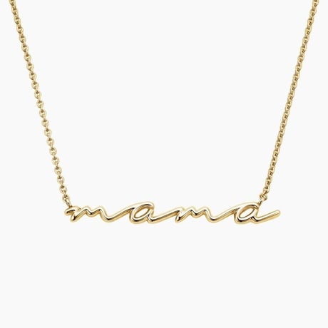 Script Mama Pendant Necklace