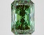 4.02 Ct. Fancy Vivid Green Radiant Lab Grown Diamond