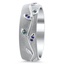 Gemstone Vine Wedding Band, smallview