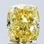 2.01 Ct. Fancy Vivid Yellow Cushion Lab Grown Diamond