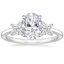 18K White Gold Mariposa Diamond Ring, smalltop view