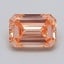 1.03 Ct. Fancy Vivid  Orange Emerald Lab Grown Diamond