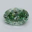 1.64 Ct. Fancy Vivid Pacific Green Oval Lab Grown Diamond