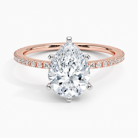 14K Rose Gold Ballad Three-Quarter Coverage Diamond Ring (1/4 ct. tw.)