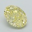 1.22 Ct. Fancy Intense Yellow Oval Lab Grown Diamond