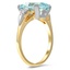 The Claude Ring, smalltop view on a hand