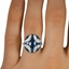 The Meishan Ring, smallzoomed in top view on a hand