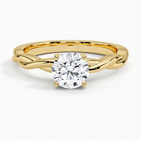 Twisted Vine Hidden Halo Diamond Ring
