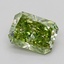 0.74 Ct. Fancy Vivid  Green Radiant Lab Grown Diamond