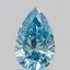 0.99 Ct. Fancy Vivid  Blue Pear Lab Grown Diamond