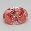 1.00 Ct. Fancy Vivid Pink Oval Lab Grown Diamond