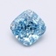 1.50 Ct. Fancy Vivid  Blue Cushion Lab Grown Diamond