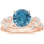14K Rose Gold Amaranta Diamond Ring (1/2 ct. tw.) with Winding Willow Diamond Ring