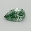0.4 Ct. Fancy Vivid Pacific Green Pear Lab Grown Diamond