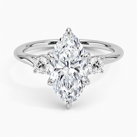 Platinum Delilah Three Stone Diamond Ring