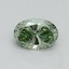 0.34 Ct. Fancy Vivid Green Oval Lab Grown Diamond