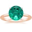14K Rose Gold Four-Prong Comfort Fit 1.5mm Ring, smalltop view