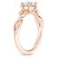 14K Rose Gold Budding Willow Solitaire Ring, smallside view
