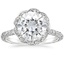18K White Gold Nova Halo Diamond Ring (1/2 ct. tw.), smalltop view