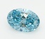 2.21 Ct. Fancy Vivid  Blue Oval Lab Grown Diamond