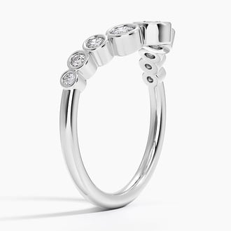 Uma Contour Bezel Diamond Ring in Platinum