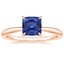 14K Rose Gold Freesia 2mm Solitaire Ring, smalltop view