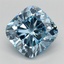 2.39 Ct. Fancy Intense Blue Cushion Lab Grown Diamond