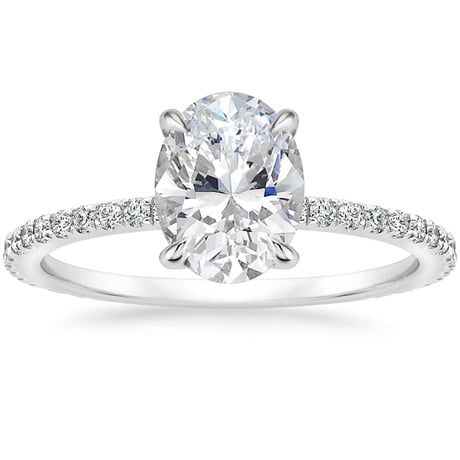 18K White Gold Demi Diamond Ring with Luxe Ballad Diamond Ring
