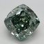 3.24 Ct. Fancy Intense Green Cushion Lab Grown Diamond