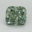 2.23 Ct. Fancy Vivid Pacific Green Cushion Lab Grown Diamond