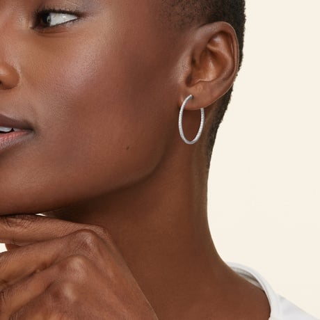Perfect Hoop Diamond Earrings