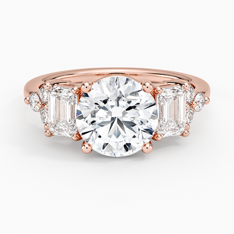 14K Rose Gold Sabine Cluster Diamond Ring