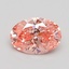 1.52 Ct. Fancy Vivid Orangy Pink Oval Lab Grown Diamond