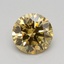 0.59 Ct. Fancy Intense Brownish Yellow Round Lab Grown Diamond