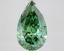 4.01 Ct. Fancy Vivid Green Pear Lab Grown Diamond