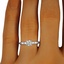 The Jada Ring, smallzoomed in top view on a hand