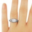 The Magali Ring, smalltop view on a hand
