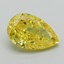 1.56 Ct. Fancy Vivid Yellow Pear Lab Grown Diamond