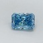 0.42 Ct. Fancy Vivid Malibu Blue Radiant Lab Grown Diamond