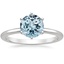 18K White Gold Six-Prong Petite Comfort Fit 1.5mm Solitaire Ring, smalltop view