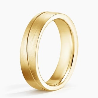 Matte Grooved Men's Ring