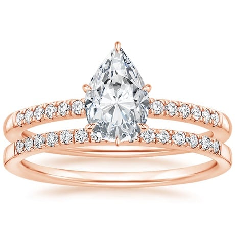 14K Rose Gold Petite Viviana Diamond Bridal Set (1/4 ct. tw.)