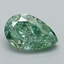 1.07 Ct. Fancy Vivid Green Pear Lab Grown Diamond