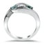 Modern Diamond Three Stone Ring, smallside view